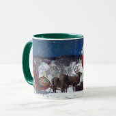 Mug Père Noël livre à Noël (Devant gauche)