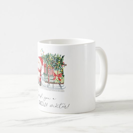 Mug Père Noël mignon, Serpent, Présents (Devant droit)