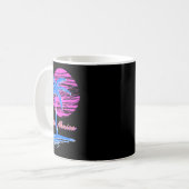 Mug Père Noël Monica Beach Outrun 80s Vaporwave esthét (Devant gauche)