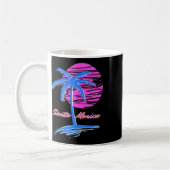 Mug Père Noël Monica Beach Outrun 80s Vaporwave esthét (Gauche)