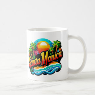 Mug Père Noël Monica, Californie États-Unis