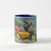Mug Père Noël monte une moto - Noël (Centre)