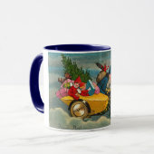 Mug Père Noël monte une moto - Noël (Devant gauche)