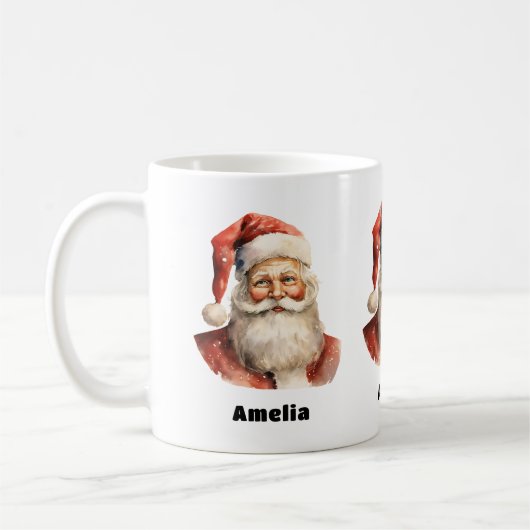 Mug Père Noël Noël rétro de Noël (Gauche)