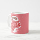 Mug Père Noël noire | Joyeux Noël tout | Rose (Devant gauche)