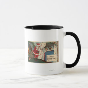Mug Père Noël observant les enfants de sommeil
