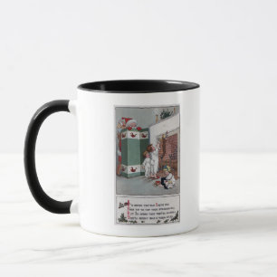 Mug Père Noël observant par derrière l'écran