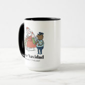 Mug Père Noël obtient un ticket de vitesse personnalis (Devant gauche)