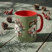 Mug Père Noël Patchwork Fantaisiste Noël Folk