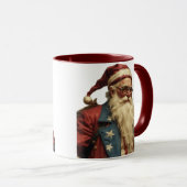 Mug Père Noël patriotique (Devant droit)