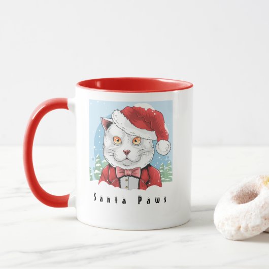 Mug Père Noël Paws (Avec donut)