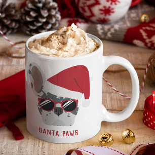 Mug Père Noël Paws Christmas Blue Merle French Bulldog