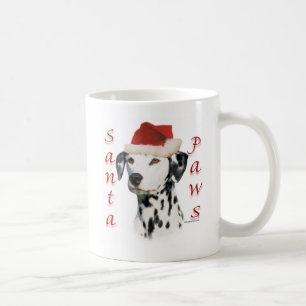 Mug Père Noël Paws de Dalmatie noire