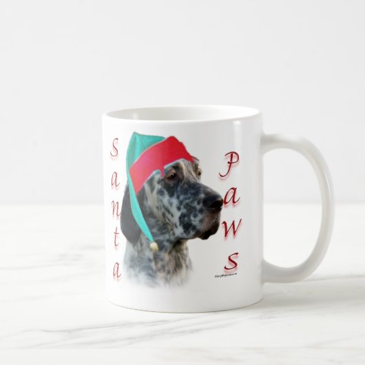 Mug Père Noël Paws, Setter anglais (Droite)