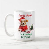 Mug Père Noël Paws vient à Town Festive Pet (Gauche)