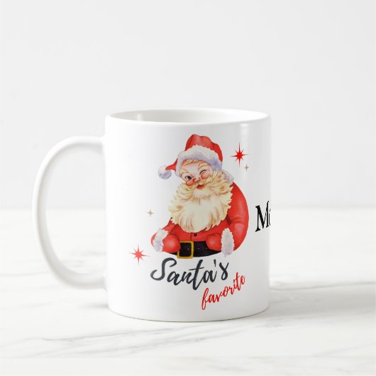 MUG PÈRE NOËL PERSONNALISÉ FAVORITE / CADEAU POUR TOUS (Gauche)