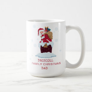 Mug Père Noël personnalisé sur le toit Cheminée de Noë