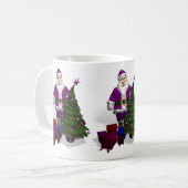 Mug Père Noël pourpre (Devant gauche)