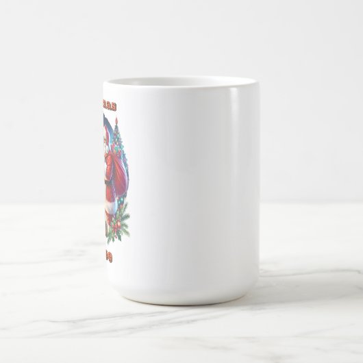 Mug Père Noël prépare les bas par cheminée (Centre)