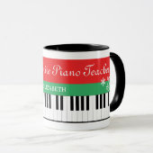Mug Père Noël Professeur de piano préféré Bell Noël (Devant droit)