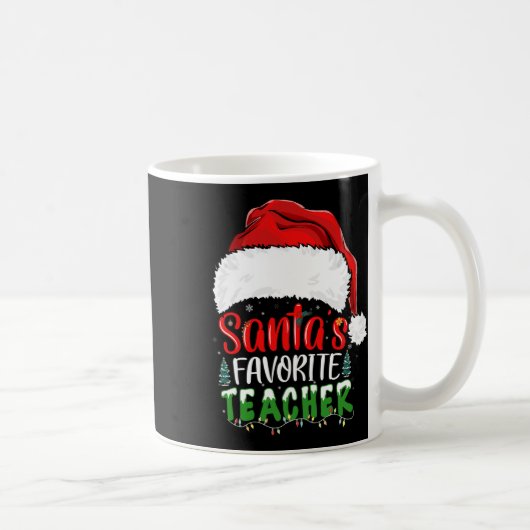 Mug Père Noël Professeur Favori Enseignant Fun Noël En (Droite)