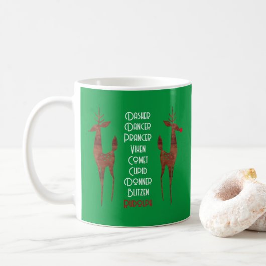 Mug - Père Noël Reindeer - Rudolph (Avec donut)