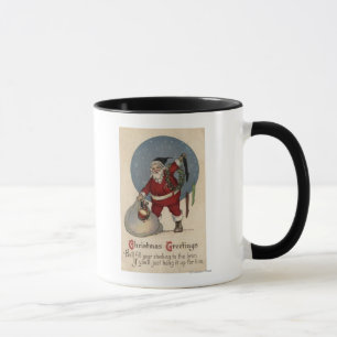 Mug Père Noël remplissant bas au bord