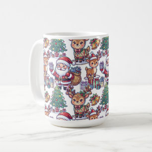 Mug Père Noël Renne Motif Noël