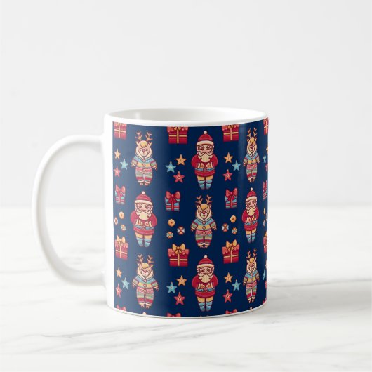 Mug Père Noël Rétro Noël (Gauche)