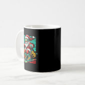 Mug Père noël rétro - ski de noël (Devant gauche)