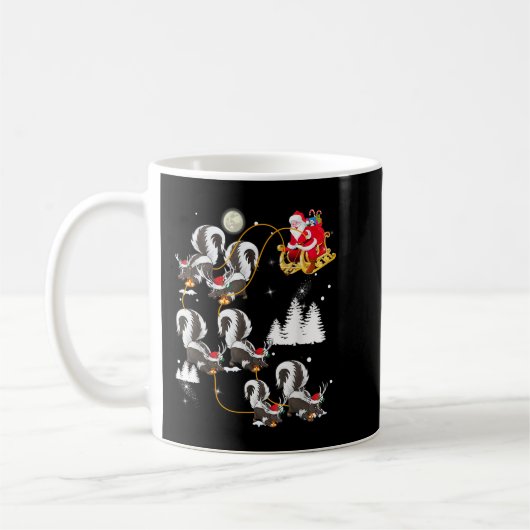 Mug Père Noël Riding Skunk Christmas (Gauche)