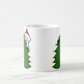 Mug père Noël se cache derrière l'arbre de Noël (Centre)