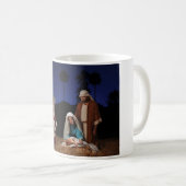 Mug Père Noël se mettant à genoux à la nativité (Devant droit)