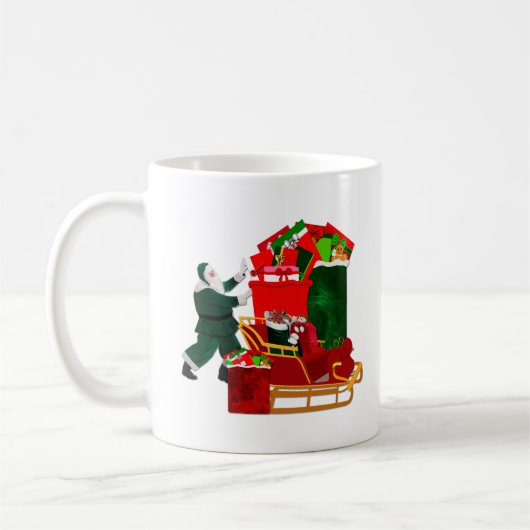 Mug Père Noël s'empare de sa sleigh (Gauche)