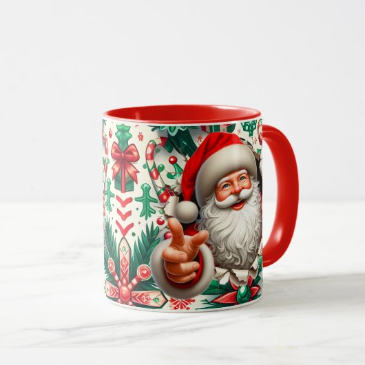 Mug Père Noël s'en sort (Devant droit)