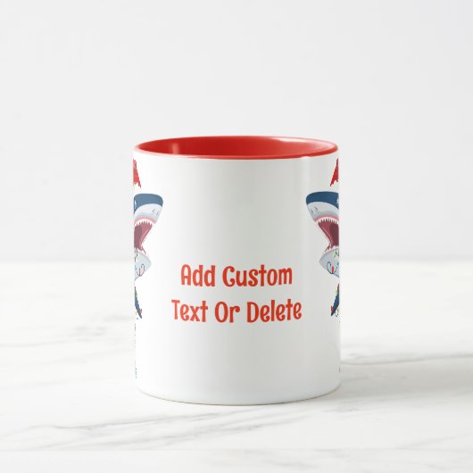 Mug Père Noël Shark Noël illuminent Charkmas Tree Noël (Centre)