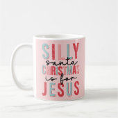 Mug Père Noël Silencieux Noël est pour Jésus mignon ro (Gauche)