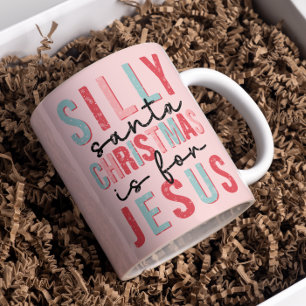 Mug Père Noël Silencieux Noël est pour Jésus mignon ro
