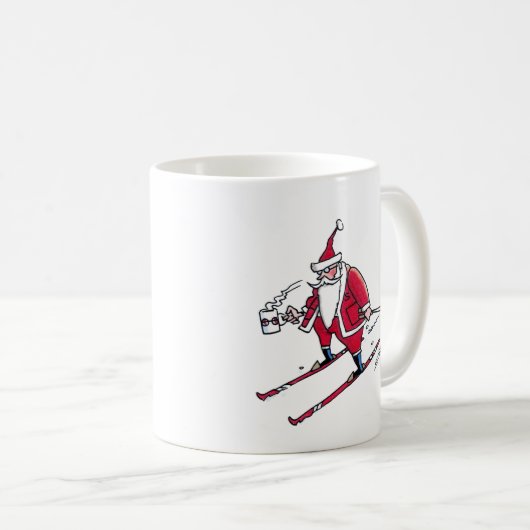 Mug Père Noël Ski à gauche (Devant droit)