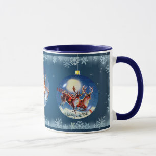 Mug PÈRE NOËL, SLEIGH et RENNE par SHARON SHARPE