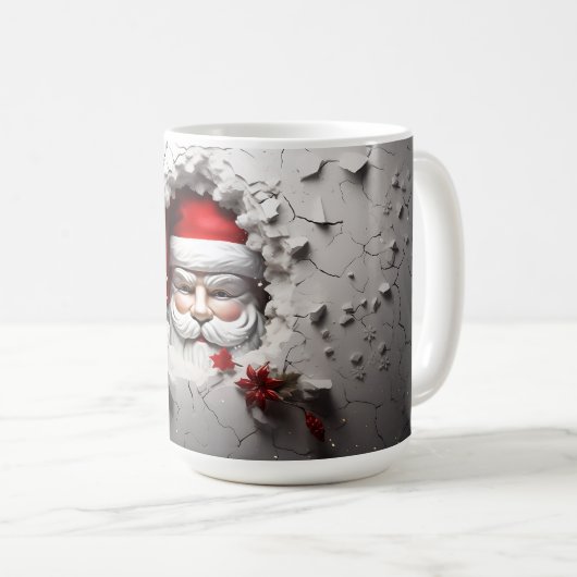 Mug père Noël Smash 3D (Devant droit)