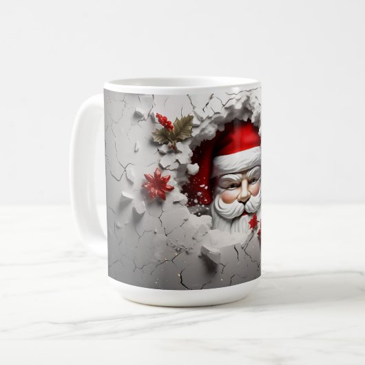 Mug père Noël Smash 3D (Devant gauche)