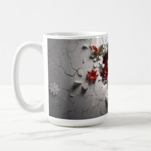 Mug père Noël Smash 3D (Gauche)