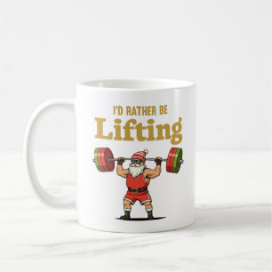 Mug Père Noël soulève des poids
