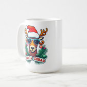 Mug Père Noël Squad Reindee Cool avec lunettes Noël (Devant gauche)