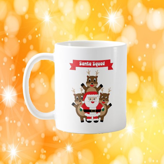 Mug Père Noël Squad Reindeer drôle
