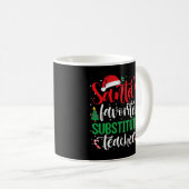 Mug Père Noël substitut favori Enseignant Noël Sant (Devant droit)