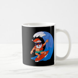 Mug Père Noël surf Noël Cadeau X-mas 