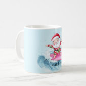 Mug Père Noël surfant en train d'attraper une vague (Devant gauche)