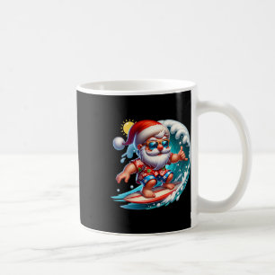 Mug Père Noël surfant Noël en juillet Plage Été